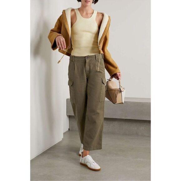 Nili Lotan Yannic Cargo‎ Pant In Olive Green Size 6 - Picture 1 of 16